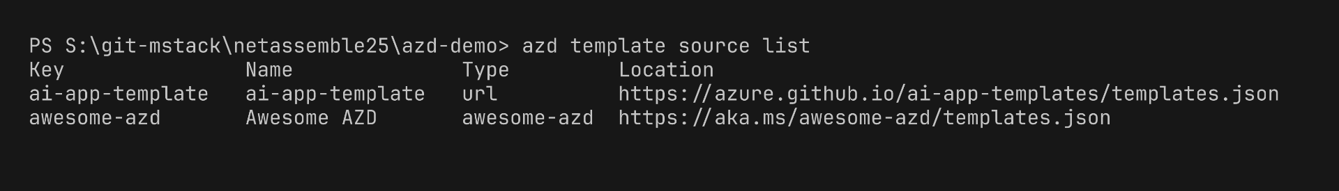 Console Template Source List After
